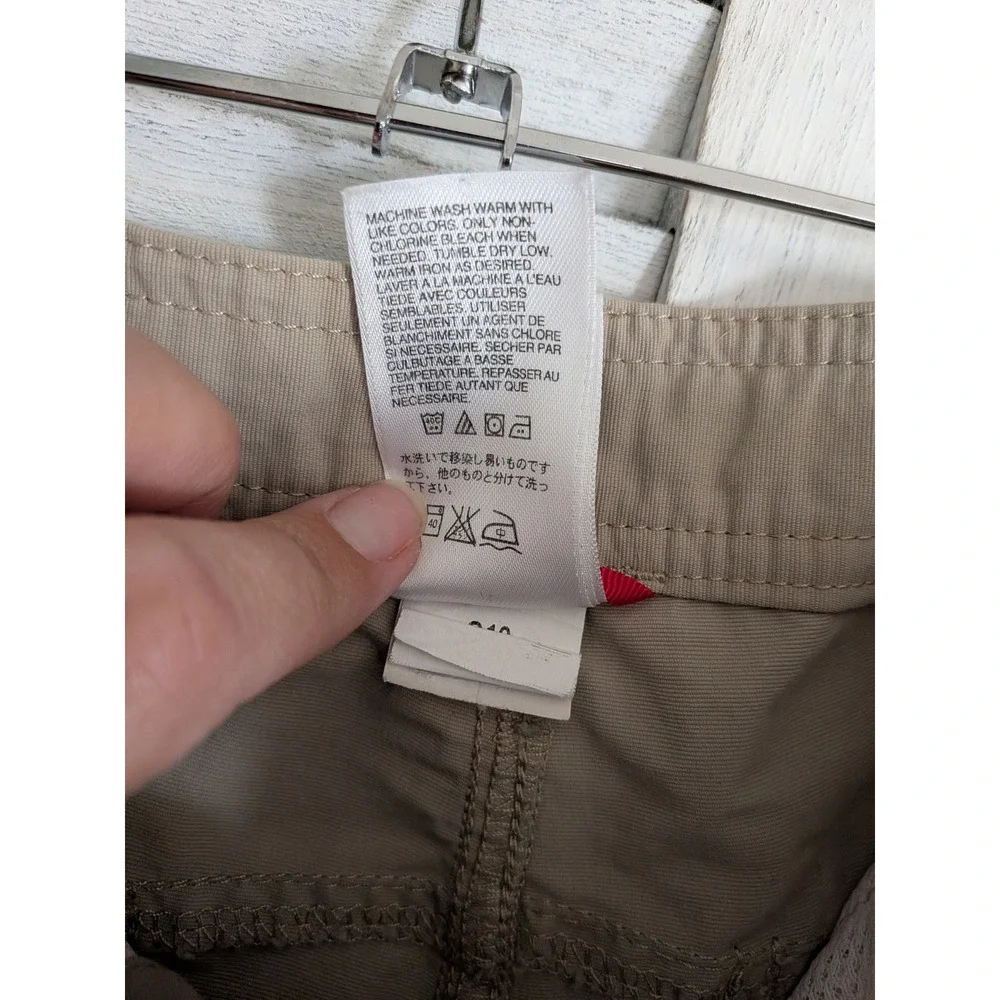 The North Face Horizon Khaki Tan Nylon Cargo Hiking Shorts Mens 36 Utility